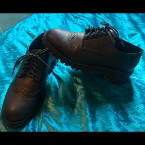 LONDON REBEL Wide Fit Oxford Shoes Size 7